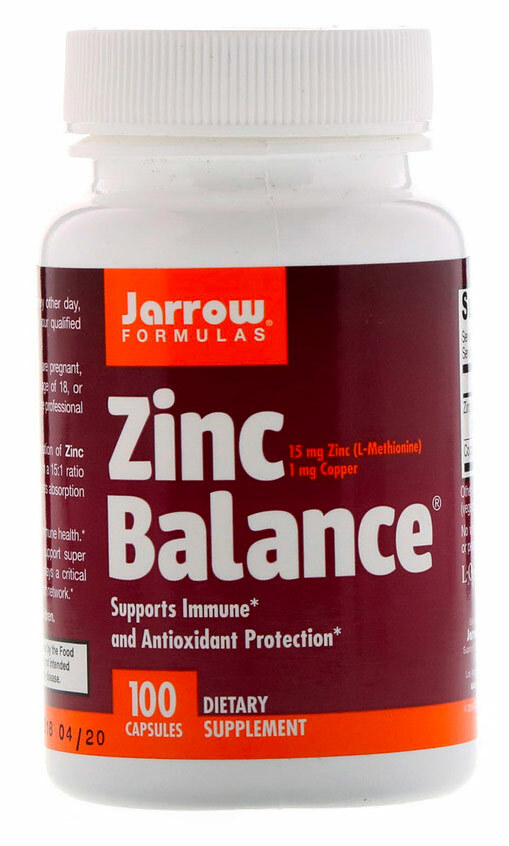 Jarrow Formulas Zinc Balance 100 капсул. Цена, купить Jarrow Formulas
