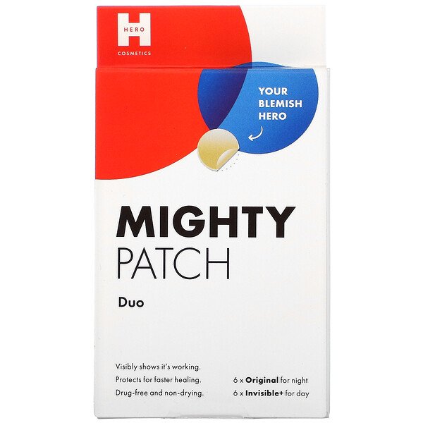 Hero Cosmetics Mighty Patch Duo 6 Original + 6 Invisible+ Patches .